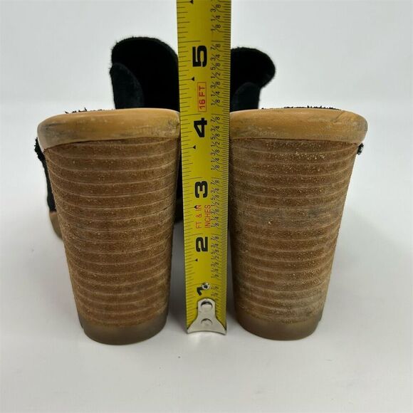 Kork-Ease Women's Black Suede Block Heel Mule Sandals Size 9M Casual Summer - Picture 8 of 14